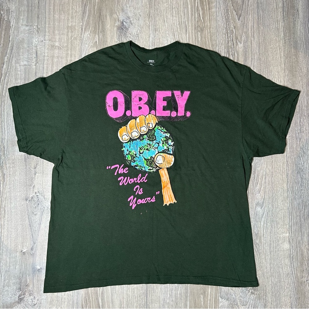 Obey The World Is Yours Logo Tee - XXL
